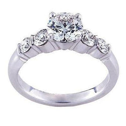 3.30 Carats Natural Earth Mined Diamond Anniversary Ring White Gold 14K New