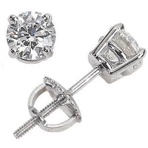 1.40 Carats Round Cut Stud Diamond Earrings - Stud Earrings-harrychadent.ca