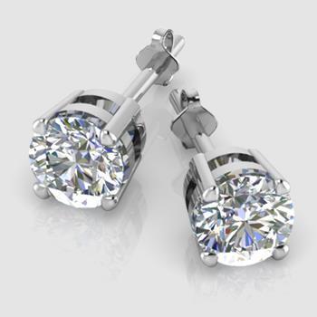 1.5 Ct Round Diamond Stud Earring - Stud Earrings-harrychadent.ca