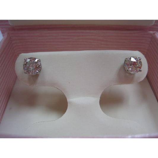 1.5 Ct Sparkling Old Mine Cut Diamond Stud Earring - Stud Earrings-harrychadent.ca
