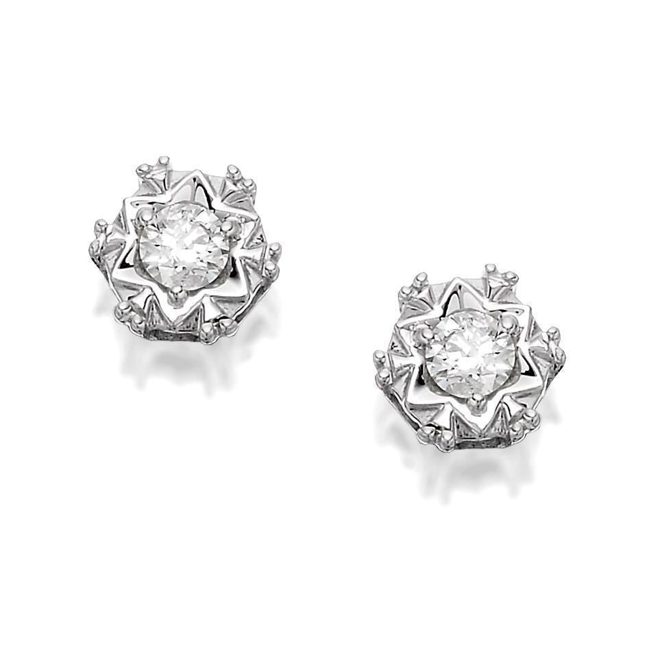 1.5 Ct Sparkling Round Cut Diamond Stud Earring - Stud Earrings-harrychadent.ca