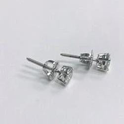 1 Carat Round Diamond Stud Earrings - Stud Earrings-harrychadent.ca