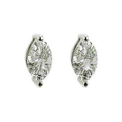 2 Carats Marquise Cut Diamond Stud Earring Solid White Gold