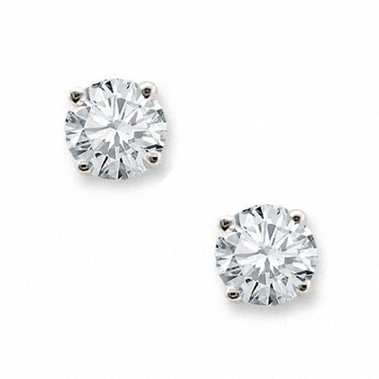 3 Carats Natural Diamond Stud Earring White Gold Jewelry - Stud Earrings-harrychadent.ca