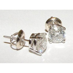 4 Ct G S1 Natural Earth Mined Diamonds Beautiful Stud Earrings Platinum