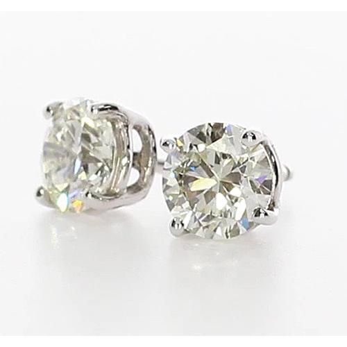 Diamond Studs Earring 1.50 Carats Basket Setting Jewelry - Stud Earrings-harrychadent.ca