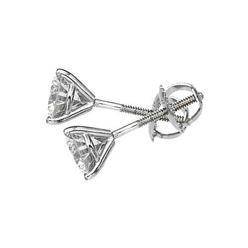 Martini Style Diamond Studs Diamond Earrings 4.20 Carats F Vs1 - Stud Earrings-harrychadent.ca
