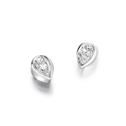Natural 3.00 Carats Diamonds Studs Earrings Gold 14K White