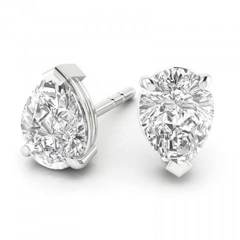 Women Pear Cut Diamond 1.60 Carats Stud Earrings Solid Gold Jewelry - Stud Earrings-harrychadent.ca