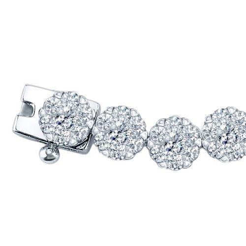 20 Carats White Round Diamond Tennis Bracelet White Gold Jewelry - Tennis Bracelet-harrychadent.ca