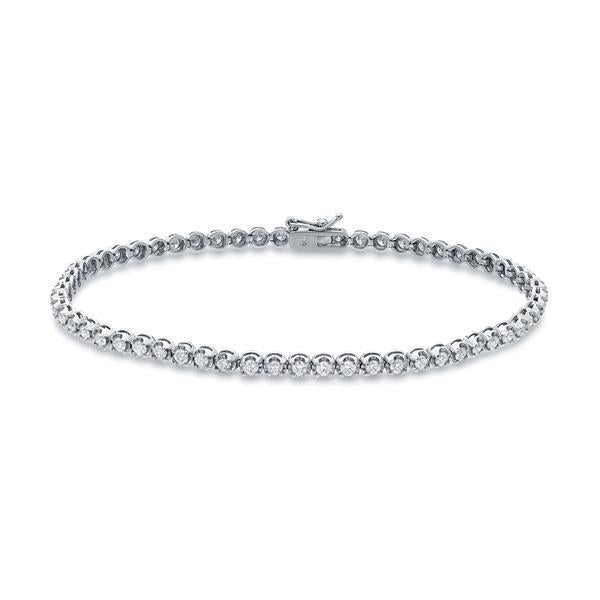 4.20 Carats Round Diamond Bracelet White Gold Jewelry 14K - Tennis Bracelet-harrychadent.ca