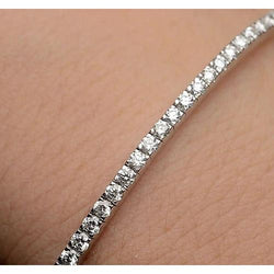 5 Carat Natural Earth Mined Diamond Bracelet Prong Set White Gold 14K Jewelry