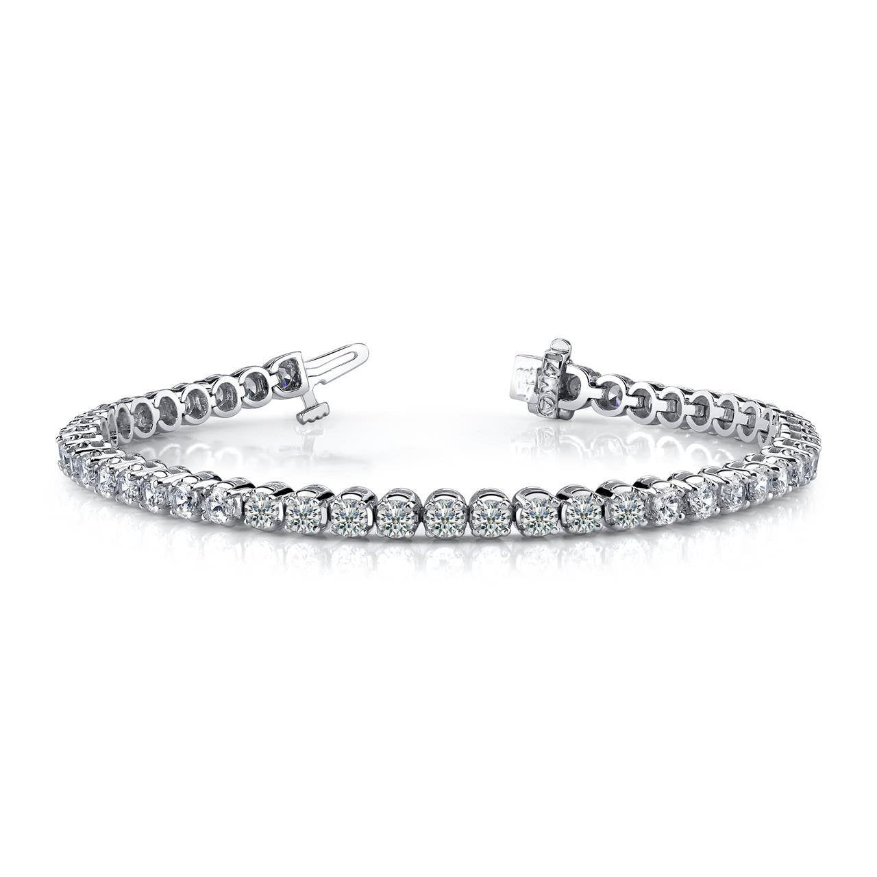 9 Ct Round Brilliant Cut Diamonds Ladies Tennis Bracelet - Tennis Bracelet-harrychadent.ca