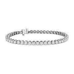 Beautiful Round Real Diamond Tennis Bracelet White Gold 7.05 Ct Jewelry