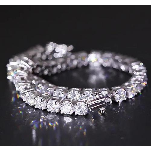 Diamond Tennis Bracelet 12.50 Carats Women White Gold F Vs1 Jewelry - Tennis Bracelet-harrychadent.ca