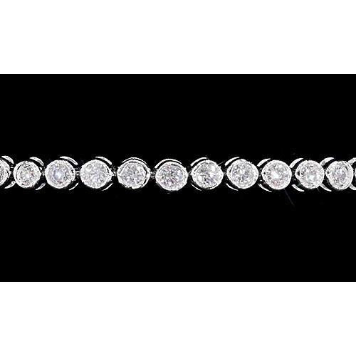 Diamond Tennis Bracelet 6 Carats Bezel Set Jewelry F Vs1 - Tennis Bracelet-harrychadent.ca