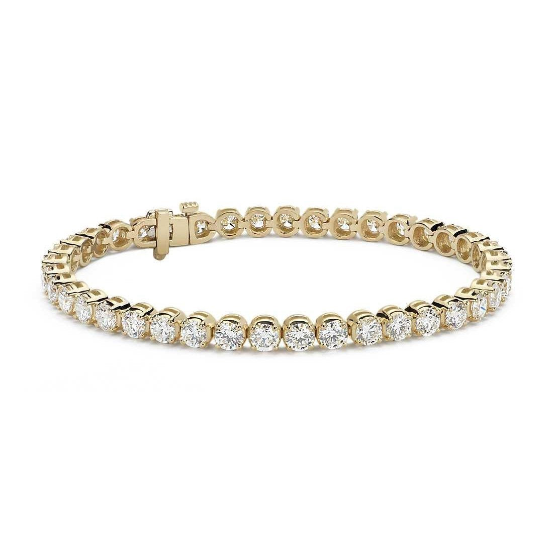 Ladies Round Brilliant Cut Diamond Tennis Bracelet 6 Carats - Tennis Bracelet-harrychadent.ca