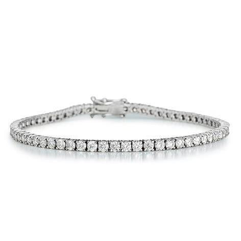 Ladies Tennis Bracelet 6.60 Carats Round Cut Diamonds White Gold 14K - Tennis Bracelet-harrychadent.ca