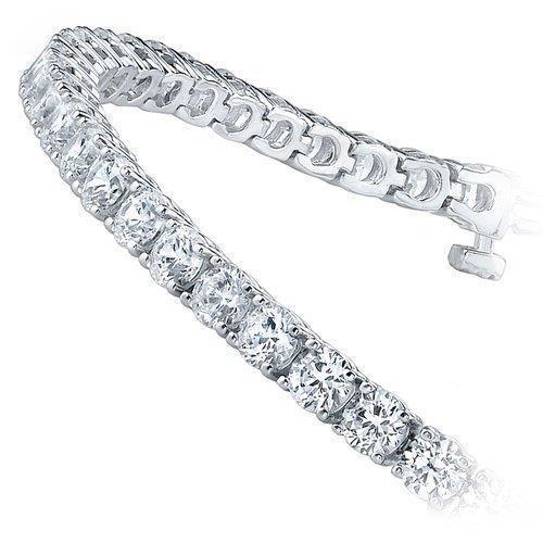 Natural Brilliant Cut Diamond Tennis Bracelet 7.50 Carats WG 14K - Tennis Bracelet-harrychadent.ca