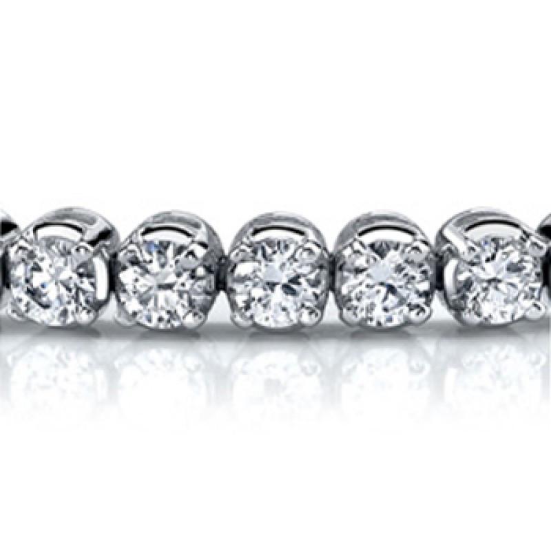 White Gold 14K Sparkling Diamond Tennis Bracelet 7.20 Carats - Tennis Bracelet-harrychadent.ca