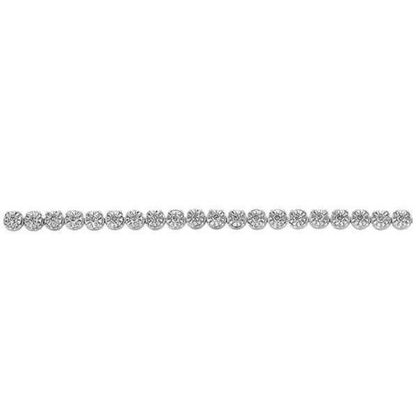 Women Illusion Tennis Bracelet 6 Carats Round Cut Diamonds 14K White Gold - Tennis Bracelet-harrychadent.ca