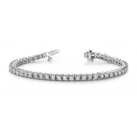 Women Sparkling 8.50 Carats Round Diamonds Lady Tennis Bracelet - Tennis Bracelet-harrychadent.ca