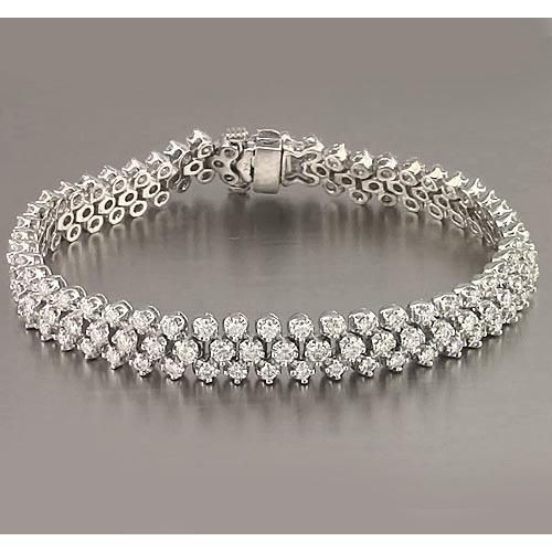 Women Tennis Bracelet Prong Set 12 Carats White Gold 14K Jewelry New - Tennis Bracelet-harrychadent.ca