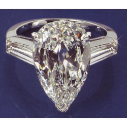 2.11 Carat Pear Shape Diamond Engagement Ring Three Stone