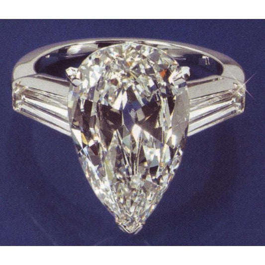 2.11 Carat Pear Shape Diamond Engagement Ring Three Stone - Three Stone Ring-harrychadent.ca