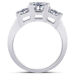 2 Carat Diamonds Three Stone Wedding Anniversary Ring Princess Cut
