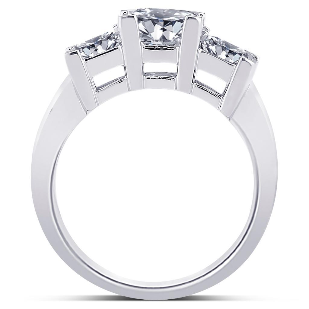 2 Carat Diamonds Three Stone Wedding Anniversary Ring Princess Cut - Three Stone Ring-harrychadent.ca
