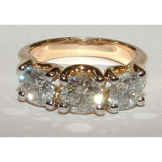 3 Carats Diamond Engagement Ring 3 Stone Jewelry - Three Stone Ring-harrychadent.ca