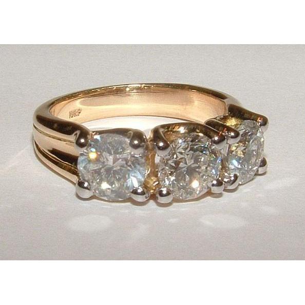 3 Carats Diamond Engagement Ring 3 Stone Jewelry - Three Stone Ring-harrychadent.ca