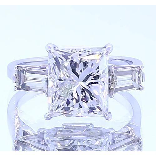 3 Stone Engagement Ring Princess Cut Diamond 3 Carats Jewelry - Three Stone Ring-harrychadent.ca