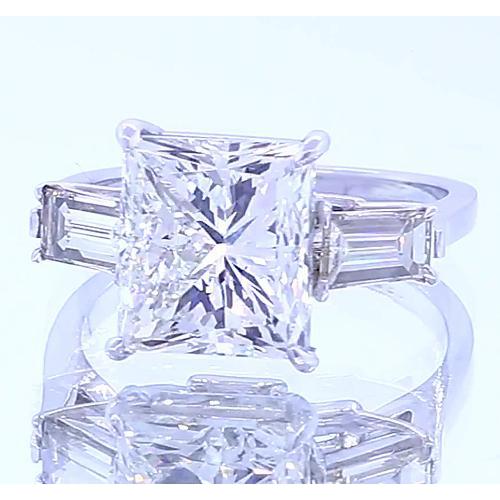 3 Stone Engagement Ring Princess Cut Diamond 3 Carats Jewelry - Three Stone Ring-harrychadent.ca