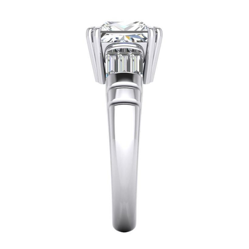 Big Diamond Ring 4.51 Ct. Diamond Three Stone Gold Engagement Ring - Three Stone Ring-harrychadent.ca