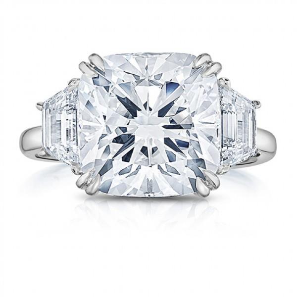 Sparkling Three Stone 2.20 Carats Cushion Diamond Wedding Ring - Three Stone Ring-harrychadent.ca
