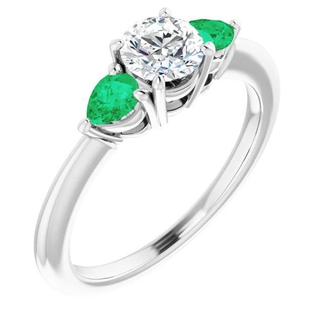 Three-Stone Diamond Engagement Ring 1.50 Carats - Three Stone Ring-harrychadent.ca