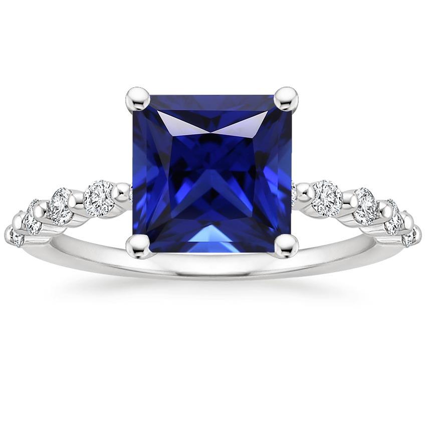 Anniversary Ring Sri Lankan Sapphire and Diamond 5.5 Carat Princess - -harrychadent.ca