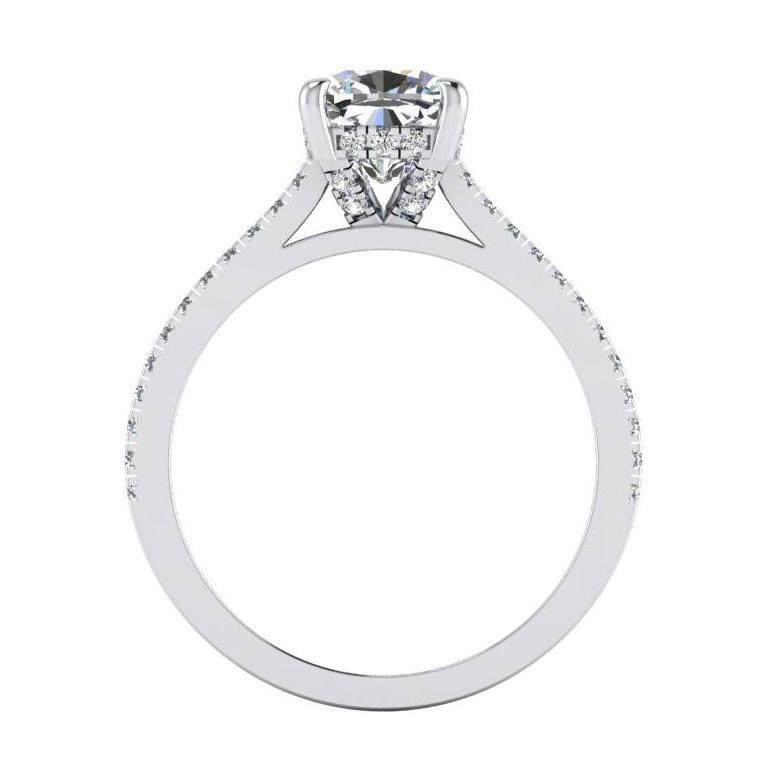 Cushion Old Cut Diamond Engagement Ring 4.50 Carats Cathedral Setting - Engagement Ring-harrychadent.ca