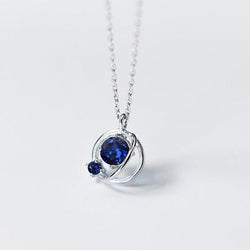 White Gold Ceylon Sapphire Pendant 9.50 Carats