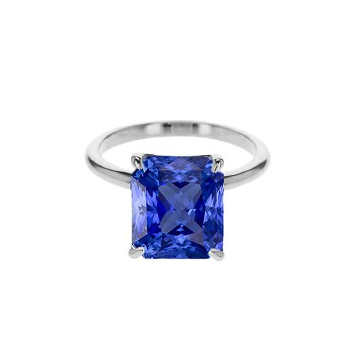 2 Carats Sapphire Solitaire Engagement Ring Radiant Cut Gold 14K - Gemstone Ring-harrychadent.ca