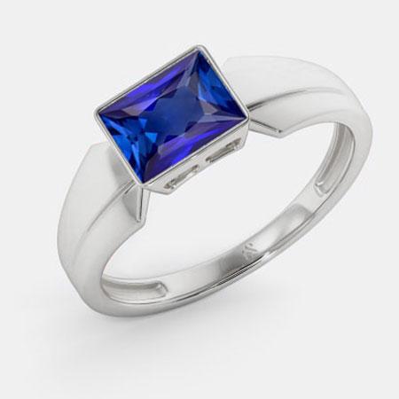 2 Carats Solitaire Womens Ring Princess Ceylon Sapphire Bezel Set - Gemstone Ring-harrychadent.ca