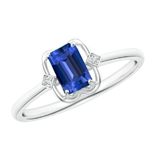 3 Stone Emerald Sapphire Ring Bezel Set Round Diamonds 1.75 Carats - Gemstone Ring-harrychadent.ca