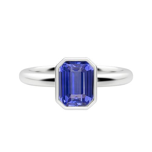 Emerald Solitaire Ring Bezel Set Sri Lankan Sapphire 1.50 Carats - Gemstone Ring-harrychadent.ca