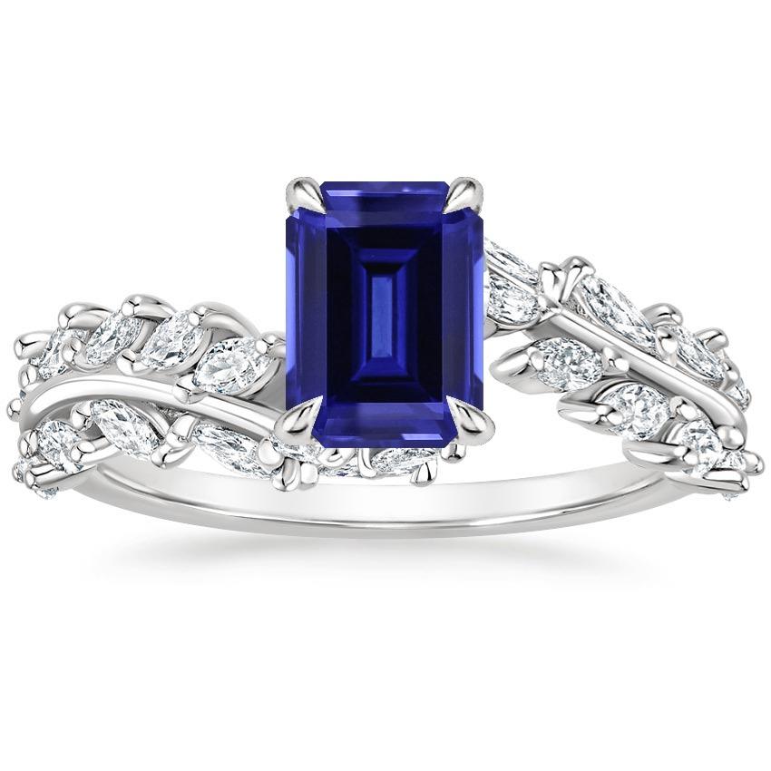 Marquise Diamond And Emerald Blue Sapphire Ring 3 Carats Jewelry - Gemstone Ring-harrychadent.ca