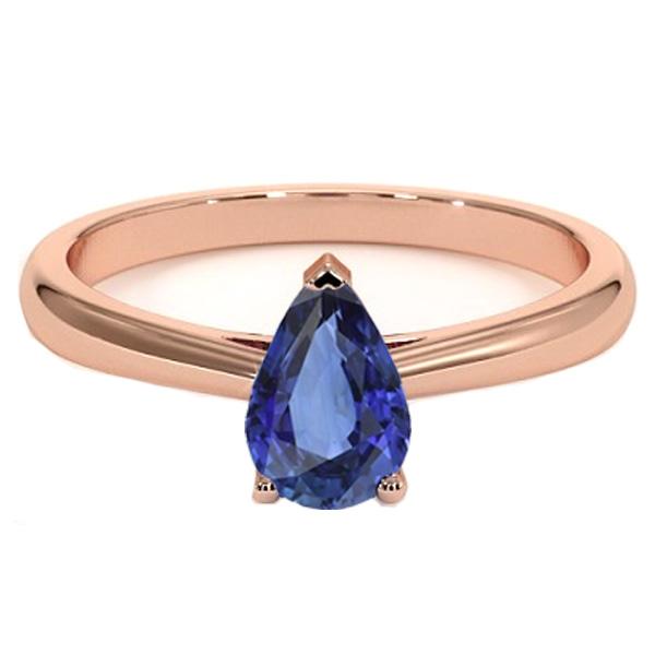 Pear Cut Solitaire Ring Rose Gold 1.50 Carats Gemstone Jewelry - Gemstone Ring-harrychadent.ca