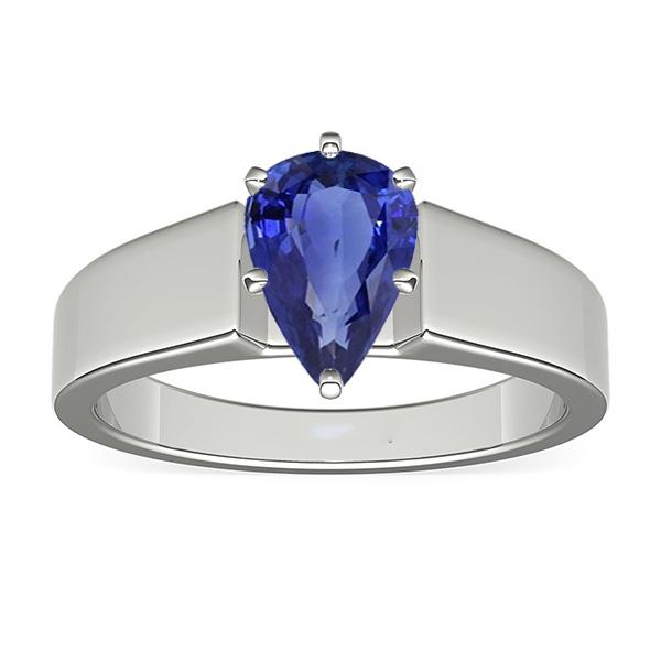 Solitaire Ceylon Sapphire Ring 1.50 Carats Prong Set Ladies Jewelry - Gemstone Ring-harrychadent.ca