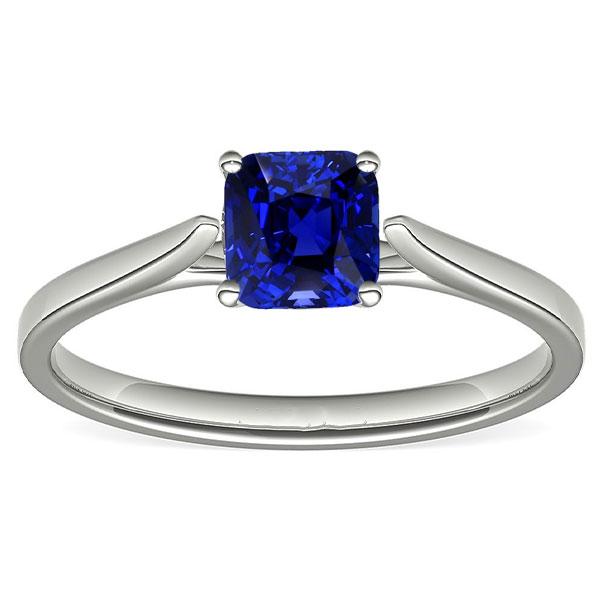 Solitaire Natural Blue Sapphire Ring 1.50 Carats Ladies Jewelry Gold - Gemstone Ring-harrychadent.ca