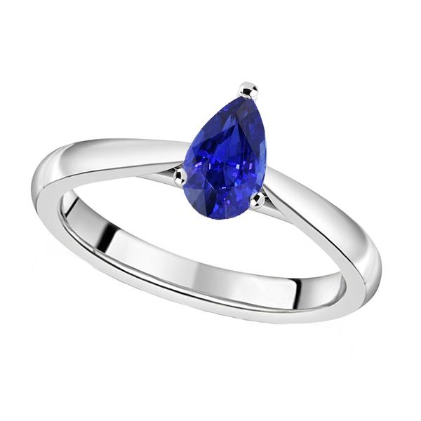 Solitaire Srilanka Sapphire Anniversary Ring 1 Carat Jewelry - Gemstone Ring-harrychadent.ca